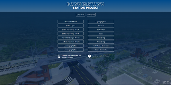 Downingtown Station Virtual Meeting Room Welcome Screen image