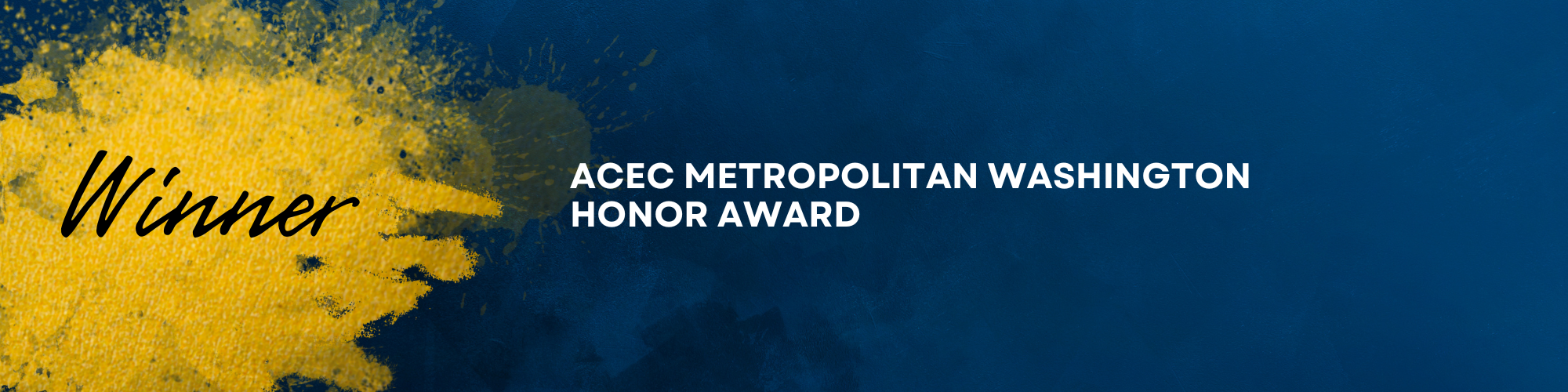 ACEC Metropolitan Washington Selects JMT as Honor Award Winner banner