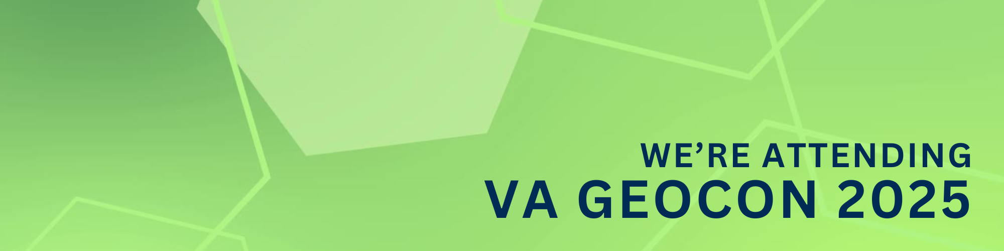 We're Attending the Virginia GeoCon 2025 banner